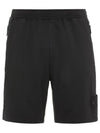 Ghost Fleece Shorts Black - STONE ISLAND - BALAAN 2