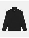 Rib Half-Zip Trainer Knit Top Black - THEORY - BALAAN 2