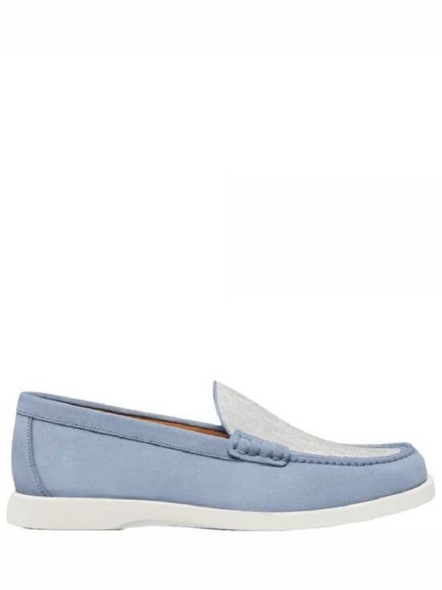 Granville Oblique Jacquard Suede Loafers Blue White - DIOR - BALAAN 2