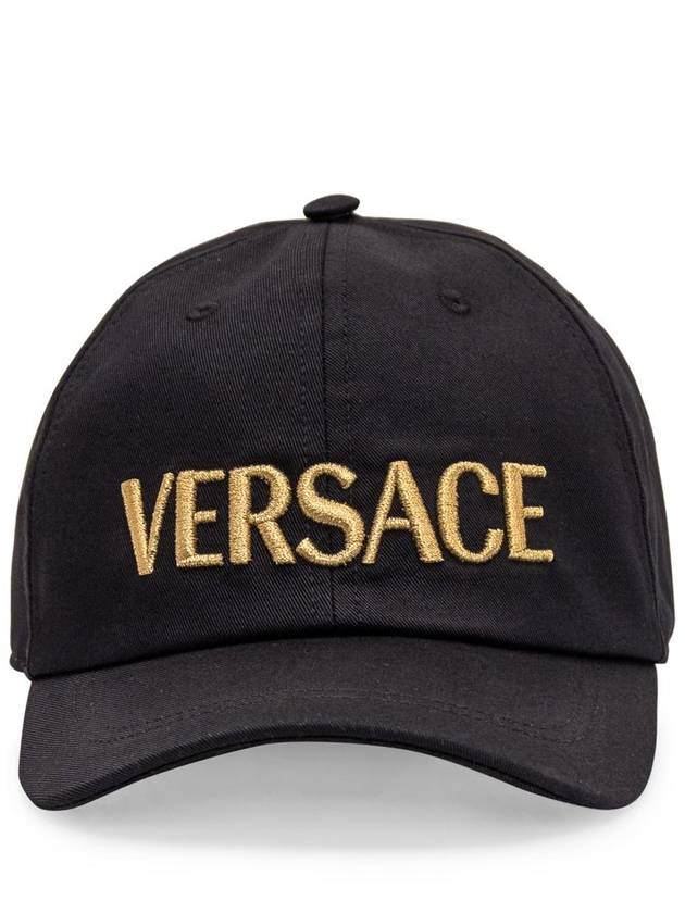 Embroidered Logo Ball Cap Black - VERSACE - BALAAN 2