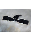 Hair Chouchou Ribbon Silk Scrunchie Black - CHANEL - BALAAN 7