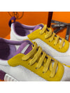 Women's Bouncing Sneakers White Mesh H Yellow Purple Two Tone - HERMES - BALAAN 5