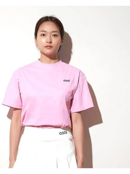 iGolf Daily Sweat Absorption Dry Character Short Sleeve Golf T-Shirt Pink Unisex - CO - BALAAN 1