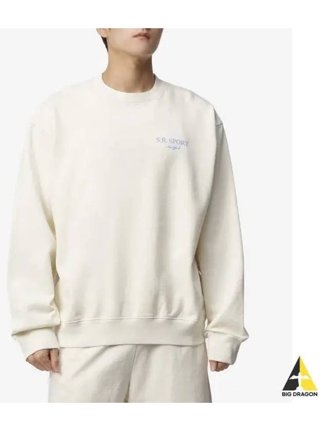 Wimbledon Logo Cotton Sweatshirt Milk - SPORTY & RICH - BALAAN 2