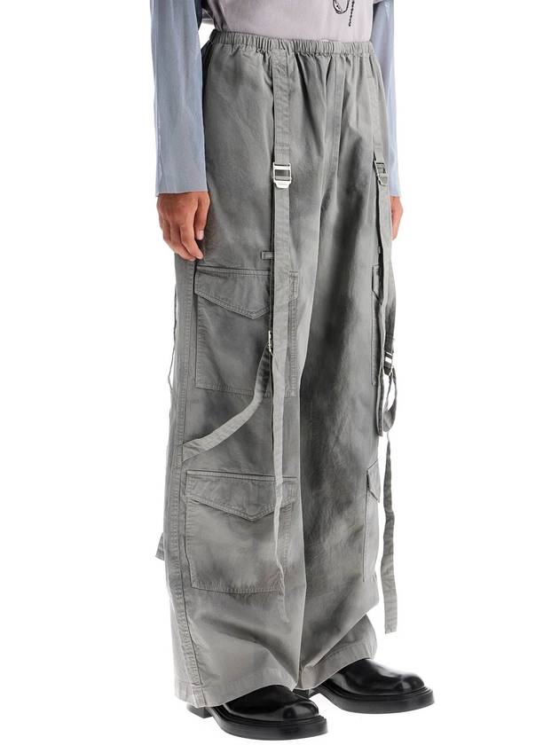 Wide leg strap detail cargo straight pants gray - ACNE STUDIOS - BALAAN 3