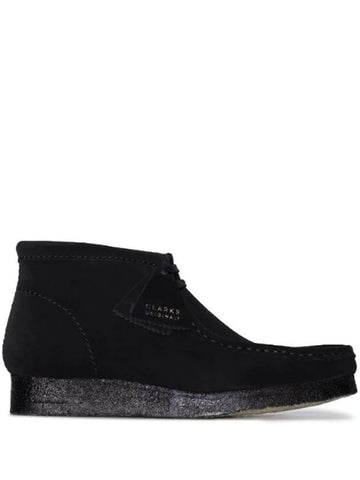 Wallabee Suede Ankle Boots Black - CLARKS - BALAAN 1