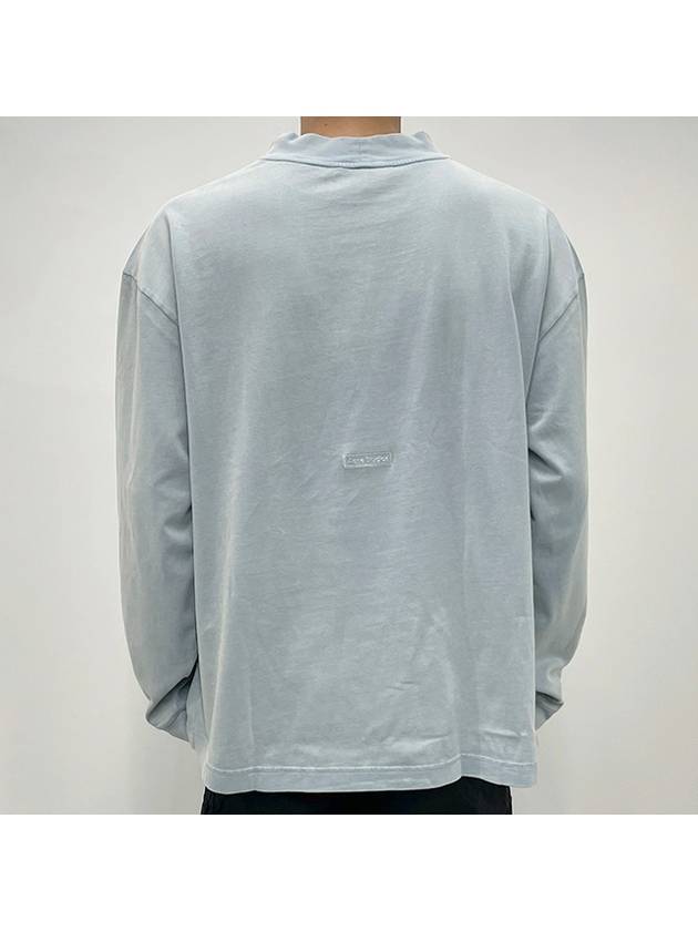 Crew Neck Long Sleeve T-Shirt Soft Blue - ACNE STUDIOS - BALAAN 6