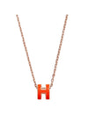 Mini Pop H Pendant Necklace Rose Gold - HERMES - BALAAN 1