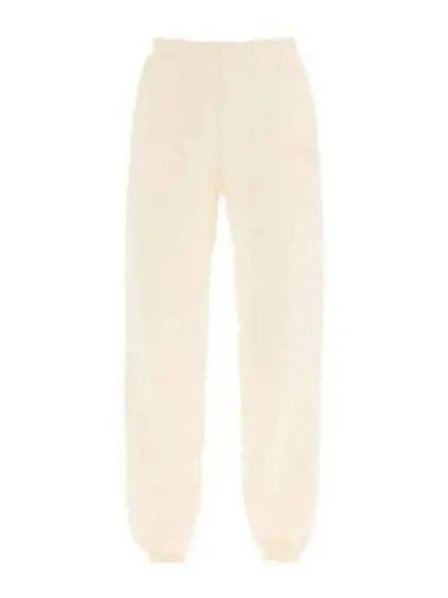 Serif Logo Cotton Track Pants Cream - SPORTY & RICH - BALAAN 2