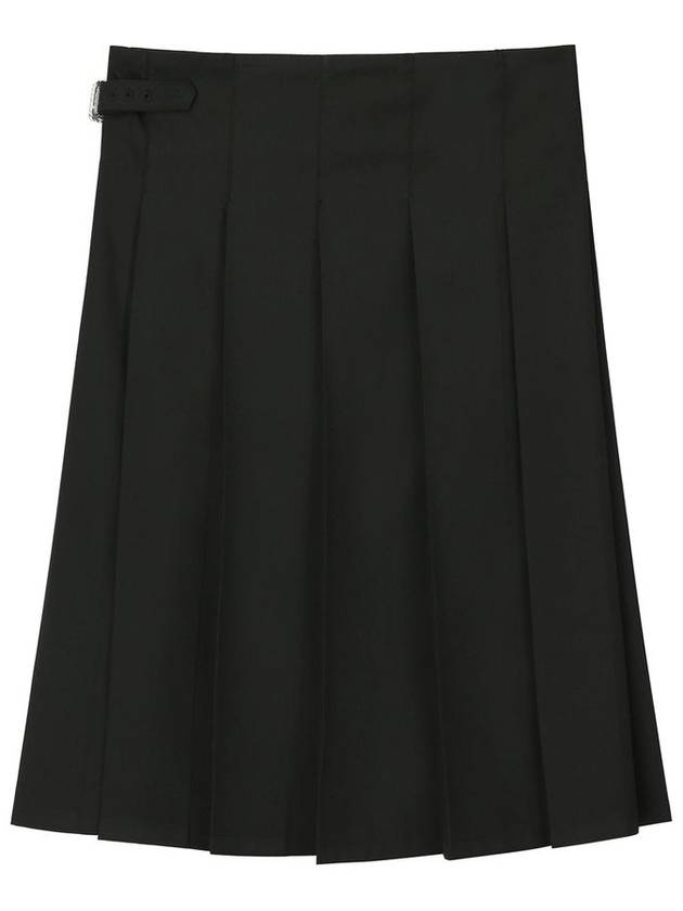 Pin Midi Wrap Pleated Skirt Black - CLUT STUDIO - BALAAN 6