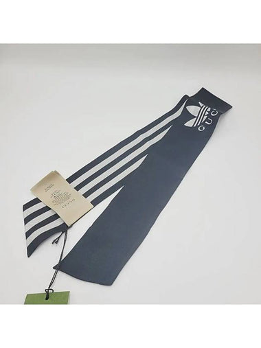 x Adidas Striped Silk Neck Bow Scarf 703568 - GUCCI - BALAAN 1