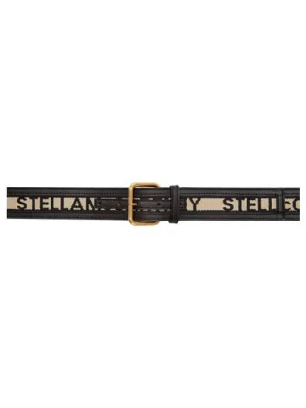 belt women logo black beige - STELLA MCCARTNEY - BALAAN 1