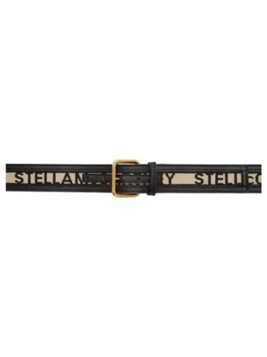 belt women logo black beige - STELLA MCCARTNEY - BALAAN 1