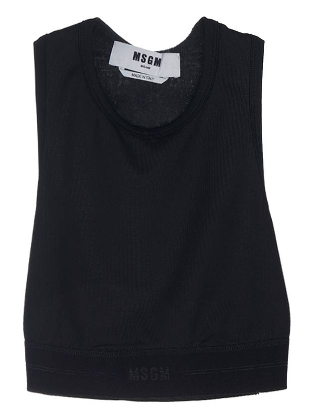 Shirring Sleeveless Black - MSGM - BALAAN 10