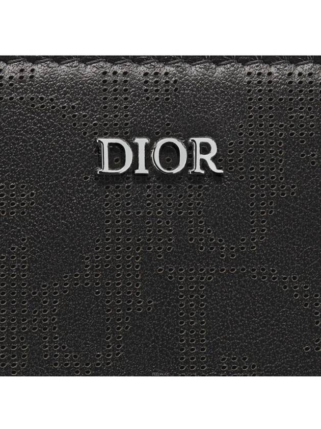 Zippered Oblique Galaxy Leather Long Wallet Black - DIOR - BALAAN 4