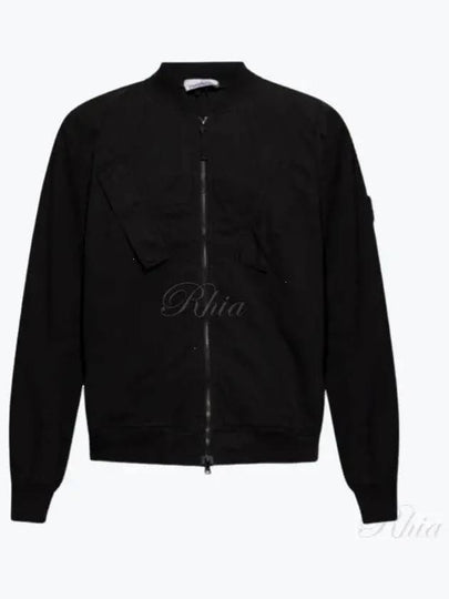 Compass Badge Bomber Jacket Black - STONE ISLAND - BALAAN 2