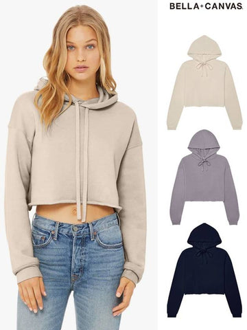 Women s Hooded Crop Sweatshirt Hoodie 7502 - BELLACANVAS - BALAAN 1