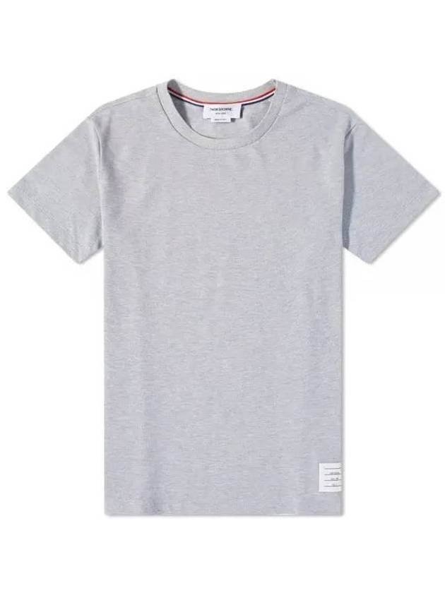 Classic Pique Rib Side Insert 4-Bar Short Sleeve T-Shirt Light Grey - THOM BROWNE - BALAAN 1