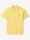 Men's Logo Classic Fit Cotton Short Sleeve Polo Shirt Yellow - LACOSTE - BALAAN 2