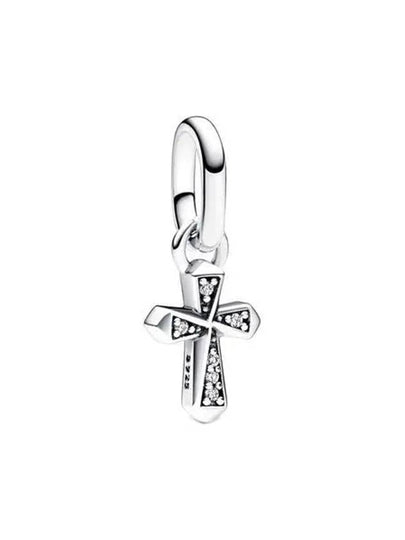 ME Sparkling Cross Mini Dangle Silver Charm Silver - PANDORA - BALAAN 2