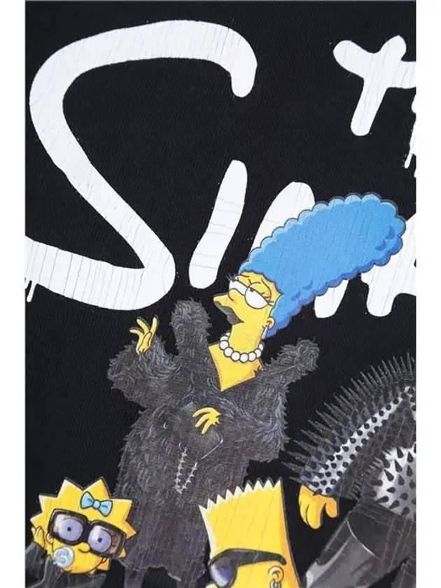 Women's The Simpsons Printing Small Fit Short Sleeve T-Shirt Black - BALENCIAGA - BALAAN 6