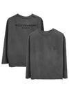 Cotton Back Logo Long Sleeve T-Shirt Grey - WOOYOUNGMI - BALAAN 2