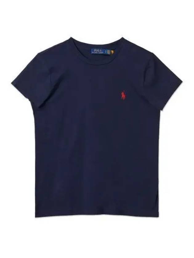 Cotton Jersey Crew Neck Short Sleeve T-Shirt Navy - POLO RALPH LAUREN - BALAAN 2