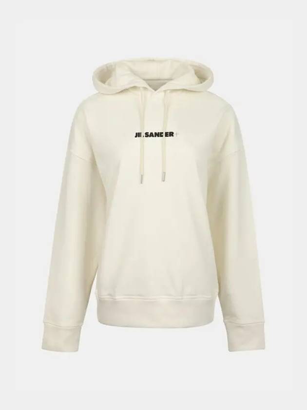 Plus Logo Cotton Hoodie White - JIL SANDER - BALAAN 2