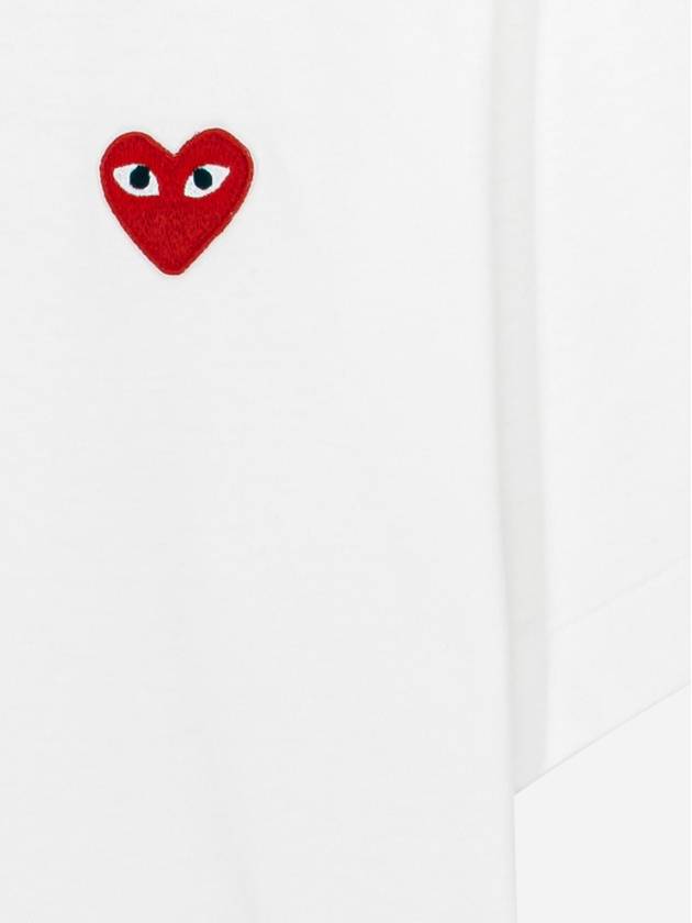 Play Red Heart Waffen Short Sleeve T-Shirt White P1 T108 2 - COMME DES GARCONS - BALAAN 5