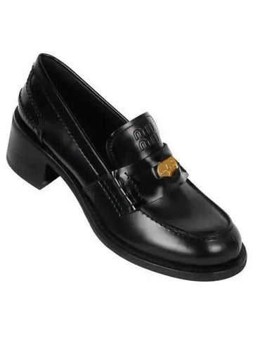 MIU brushed leather penny loafer 271698 - MIU MIU - BALAAN 1