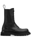 Men's Lug Lace Up Walker Boots Black - BOTTEGA VENETA - BALAAN.