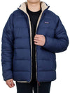 Silent Reversible Fleece Down Jacket Navy - PATAGONIA - BALAAN 4