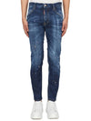 Pastel Spots Wash Skater Straight Jeans Blue - DSQUARED2 - BALAAN 2