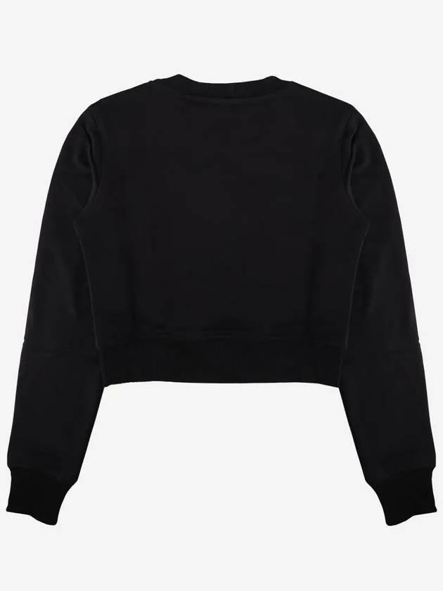 F Slimmy Cutout Logo Crop Sweatshirt Black - DIESEL - BALAAN 4