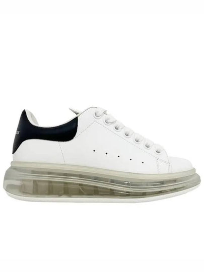 Oversized Clear Sole Low Top Sneakers Black White - ALEXANDER MCQUEEN - BALAAN 2