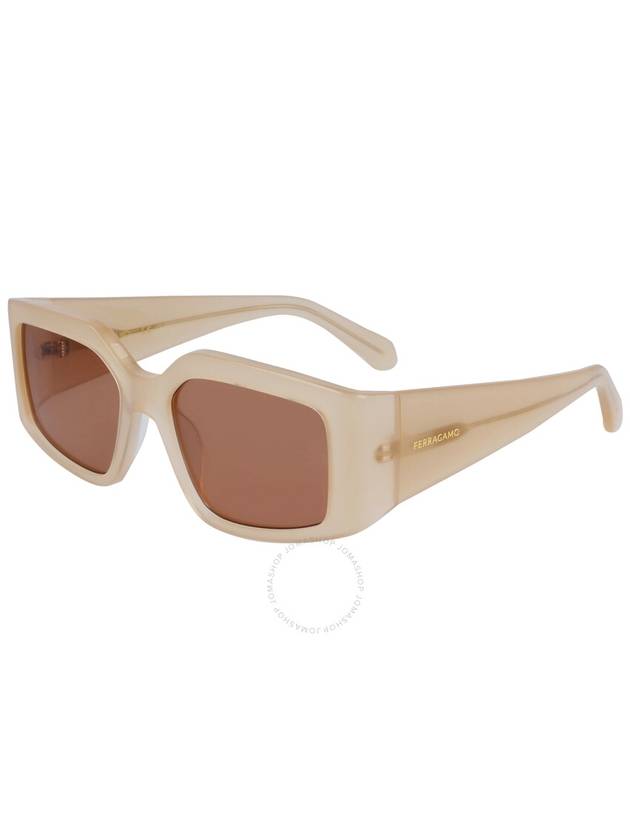 Salvatore Ferragamo Brown Irregular Ladies Sunglasses SF1101S 708 54 - SALVATORE FERRAGAMO - BALAAN 1