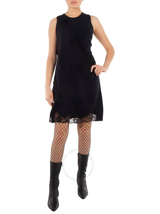 MM6 Black Layered Lace Shift Dress Size X Small - MAISON MARGIELA - BALAAN 1