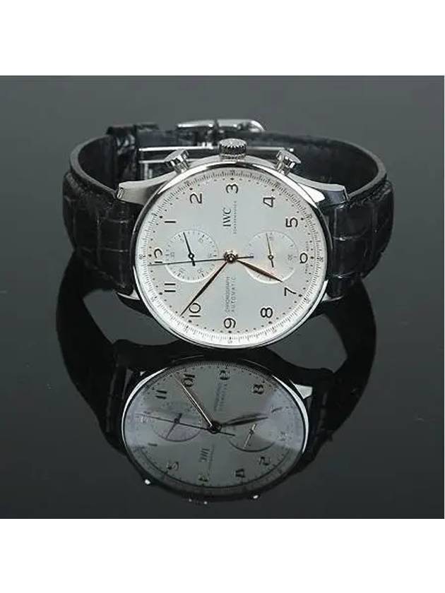 IW371604 Portugieser Chronograph Automatic 41MM Elevator Leather Watch - IWC - BALAAN 4