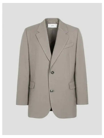 4 hour time deal two button spring fall jacket taupe color domestic product - AMI - BALAAN 1