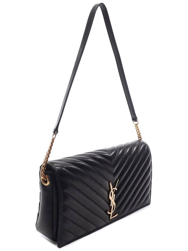 Kate 99 Chain Quilted Lambskin Shoulder Bag Black - SAINT LAURENT - BALAAN 4