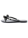 Rockstud Ribbon Flip Flops Black - VALENTINO - BALAAN 4