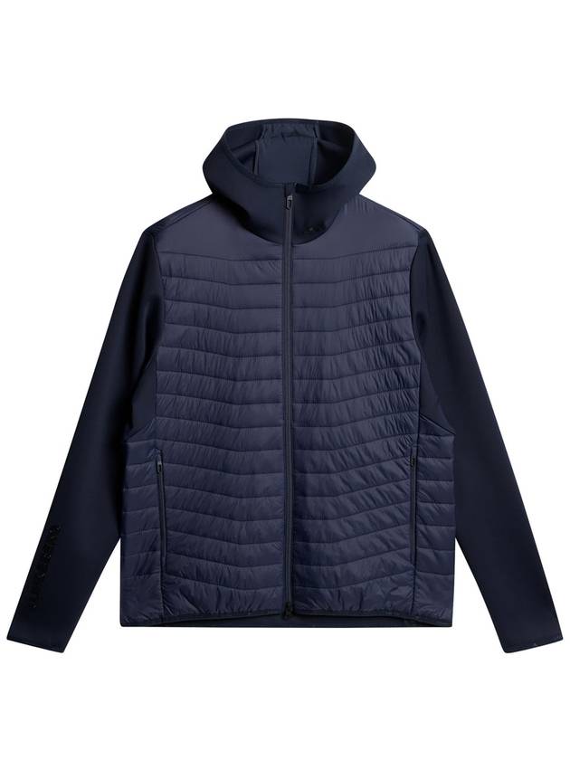 Men's Holden Quilt Hybrid Hooded Jacket Navy - J.LINDEBERG - BALAAN 2