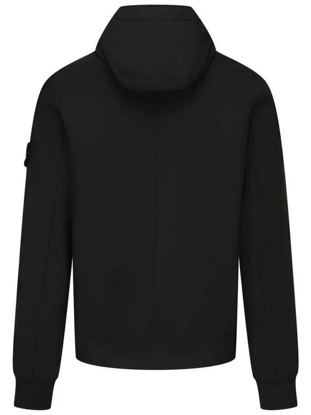 Soft Shell Brushed Lining Zip Up Hoodie Black - STONE ISLAND - BALAAN 4