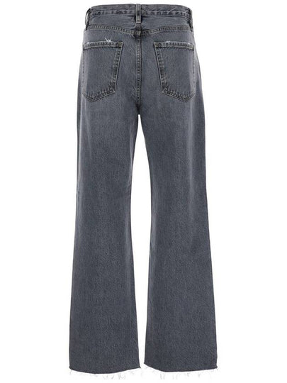 Grey Straight Five Pocket Jeans In Denim Woman - FRAME - BALAAN 2