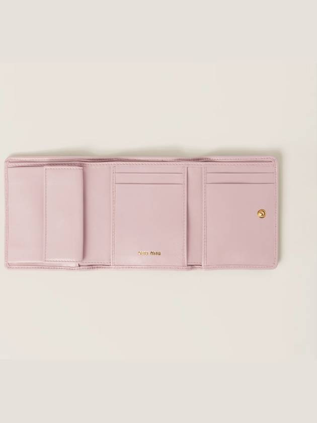 Small Materasse Nappa Leather Wallet Pink - MIU MIU - BALAAN 3