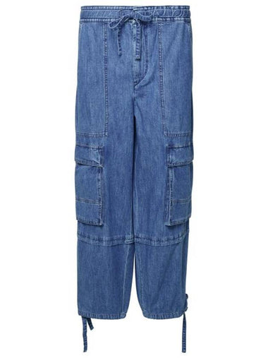 Cargo Pocket Denim Jeans Blue - ISABEL MARANT ETOILE - BALAAN 1