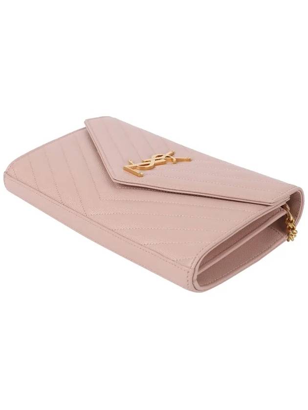 Monogram Matelasse Chain Shoulder Bag Pink - SAINT LAURENT - BALAAN 5