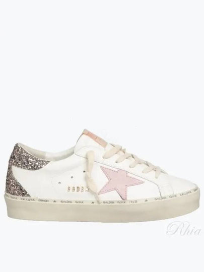 High Pink Star Glitter Low Top Sneakers White - GOLDEN GOOSE - BALAAN 2