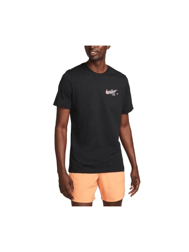 Dri Fit Logo Short Sleeve T-Shirt Black - NIKE - BALAAN 1