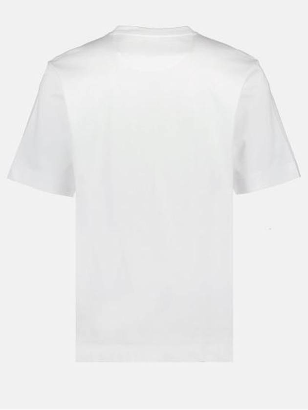 Logo Label Patch Short Sleeve T-Shirt White - FENDI - BALAAN 3